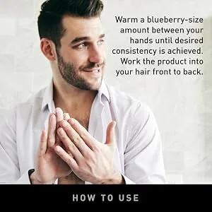 Brickell Men's Products Shaping Paste Pomade For Men  All Natural  Texturizing Wax Pomade  2 Ounce  Scented - How To Use, Warm a small amount between hands, Work into hair from front to back