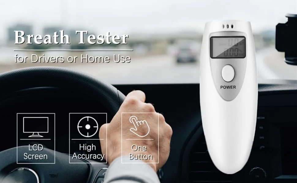 Breathalyzer  Digital LED Screen Portable Breath Tester  Ultra-Portable Pocket Breath Tester for Drivers or Home Use - product information 11