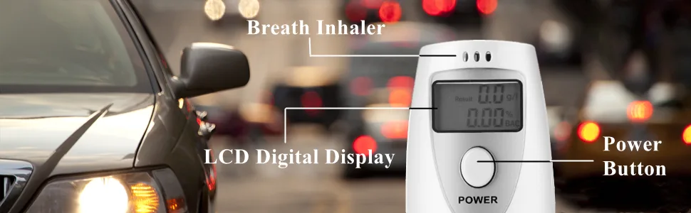 Breathalyzer  Digital LED Screen Portable Breath Tester  Ultra-Portable Pocket Breath Tester for Drivers or Home Use - product information 12