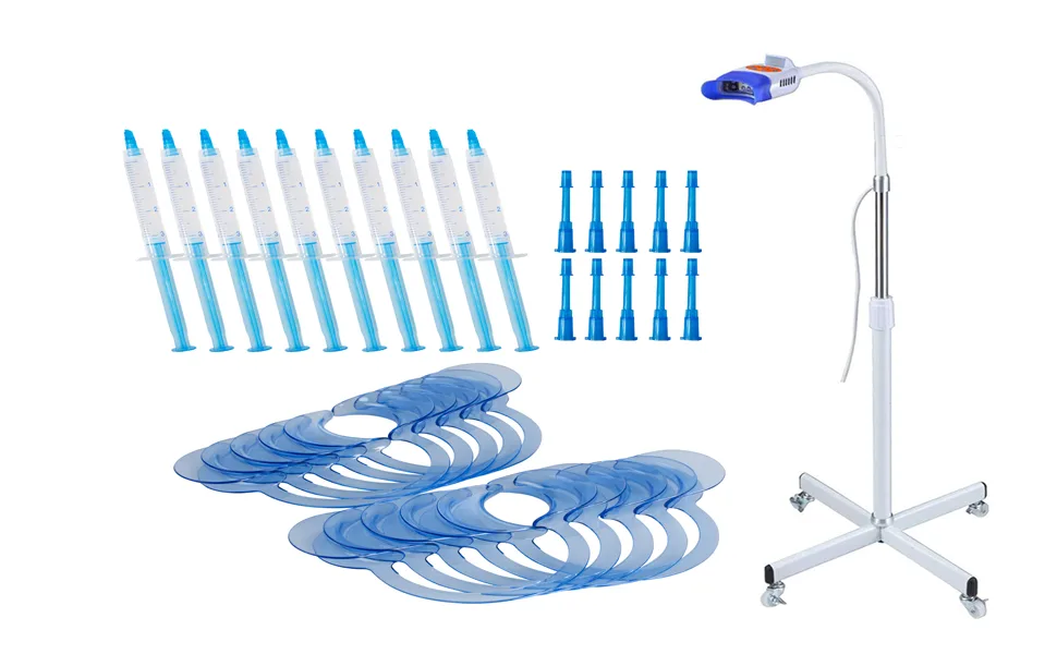 Dental Teeth Whitening Lamp Teeth Bleaching Light Lamp Blue Red Light Lamp Floor Standing - Teeth Whitening Lamp