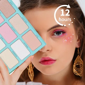 Docolor Highlighter Palette 9 Colors Tropical Highlighter Makeup Palette Metallic Shimmer Highlight Powder Palette Kit  Face Illuminator Makeup Palette - 9 Colors Tropical Highlighter Makeup Palette,Metallic Shimmer Highlight Powder Palette Kit