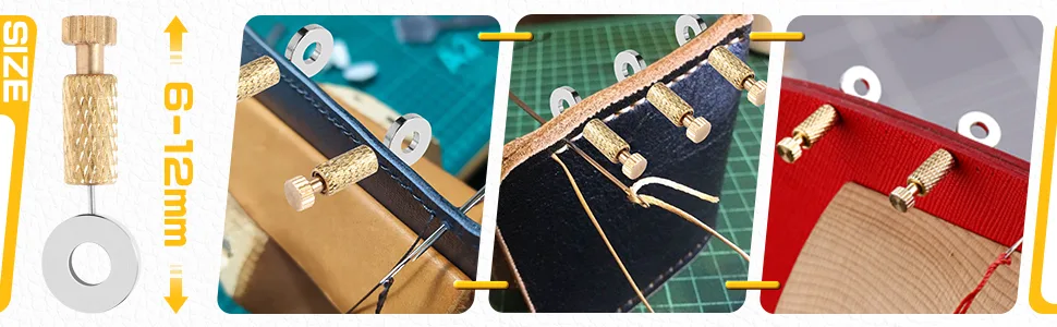 Bopfimer 10Pcs DIY Tools Handmade Leather Goods Tools Suture Fixing Needle Leather Goods Fixed Needle Sparse Stitch - Positioning Needles
