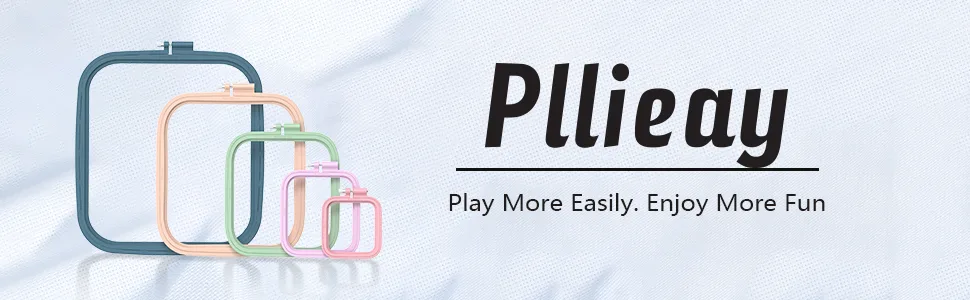 Pllieay 5 Pieces 5 Sizes Square Embroidery Hoops  ABS Plastic Embroidery Hoops for DIY Embroidery Craft 3  4.3  6.5  8.7  11 - Embroidery Hoops