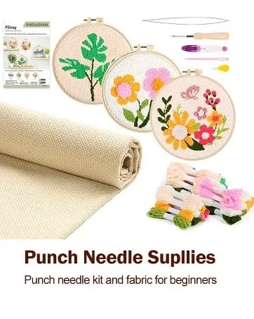 Pllieay 5 Pieces 5 Sizes Square Embroidery Hoops  ABS Plastic Embroidery Hoops for DIY Embroidery Craft 3  4.3  6.5  8.7  11 - punch needle supplies