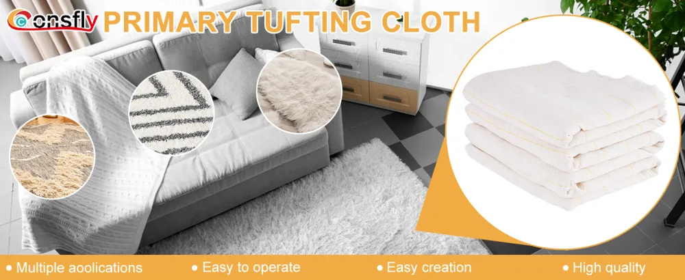 Consfly Primary Tufting Cloth 79x157 Tufting Fabric with Marked Lines for Carpet Tufting Gun Rug Punch Needle (2mx4m) - primary tufting cloth backing fabric with marked lines for rugs tufting cloth for tufting gun