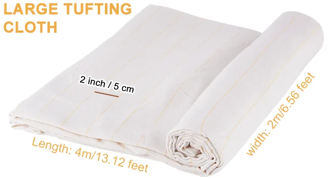 Consfly Primary Tufting Cloth 79x157 Tufting Fabric with Marked Lines for Carpet Tufting Gun Rug Punch Needle (2mx4m) - tufting cloth for punch needle primary tufting cloth by the yard