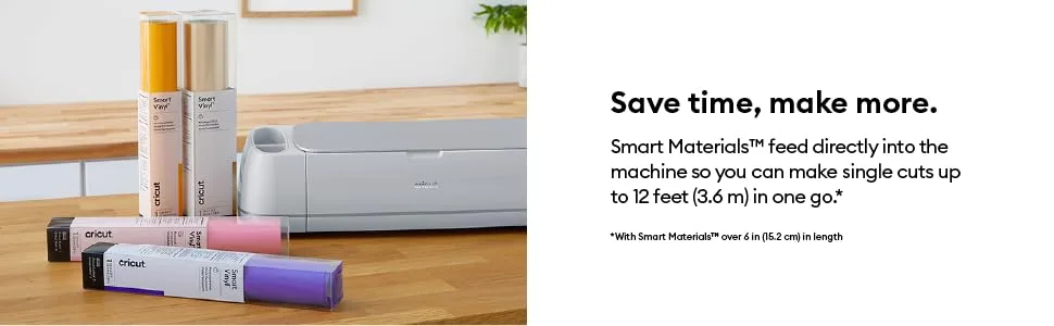 Cricut Smart Permanent Vinyl (13in x 3ft  Black) for Explore and Maker 3 - Matless cutting for long cuts up to 12ft 3 FT Vinyl Black - Smart Materials