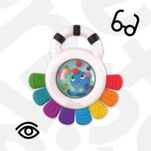 Baby Einstein Outstanding Opus The Octopus Sensory Rattle & Teether Multi-Use Toy  BPA Free & Chillable  3 Months & up  Multicolored - unspecified