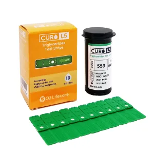 CURO L5 Blood Cholesterol TG (Triglycerides) Test Strips 10 ea (Device NOT Included) - product information 3
