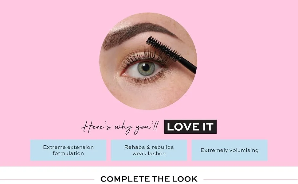 Makeup Revolution 5D Lash Mascara  Black Mascara for Volume & Length  False Lash Effect  Rebuild Weak Lashes  Vegan & Cruelty Free  0.47fl.oz/14ml - Revolution 5D Lash Mascara
