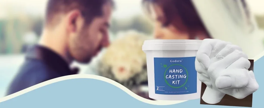 Hand Casting Kit Couples & Keepsake Hand Mold kit Couples for Holiday Activities  Molding Kits for Adults  Child  Wedding  Friends  Plaster Hand Mold Casting Kit by Godora Hand Casting Kit - Couples - hand molding kit