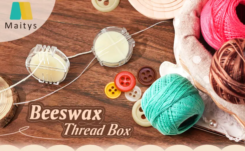 Thread Wax Thread Conditioner Beeswax for Sewing Thread Beeswax Thread Conditioner for Quilting Sewing Strengthening Line Embroidery Wax for Thread (2 Pieces) - product information 1