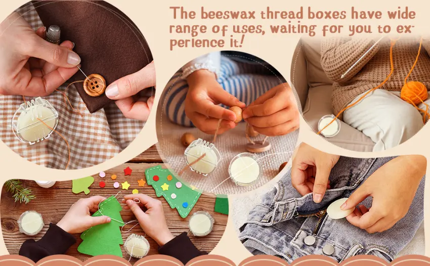 Thread Wax Thread Conditioner Beeswax for Sewing Thread Beeswax Thread Conditioner for Quilting Sewing Strengthening Line Embroidery Wax for Thread (2 Pieces) - product information 4