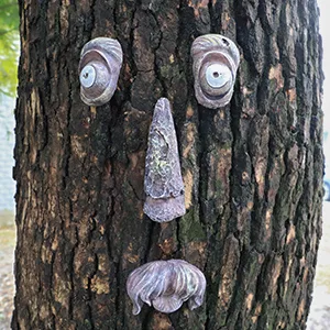 PureZoneA Old Man Tree face/ Hugger Bark Ghost Face Facial Features Decoration Art - product information 2