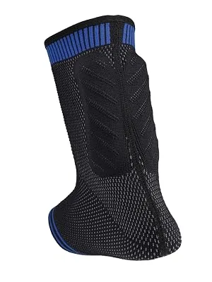 Achilles Sleeve with dual gel compression strips Large Black/Blue - Black/Blue Achilles Sleeve