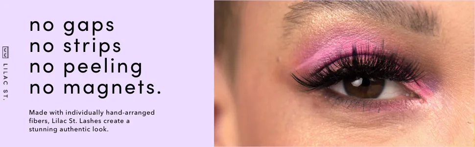 Lilac St Spiky False Lashes - Hollywood 10mm - no gaps, no strips, no peeling, no magnets