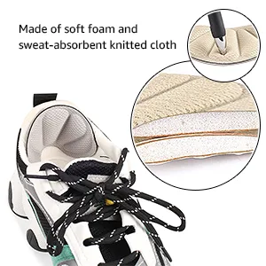 Urwalk 3 Layers Adjustable Supination & Over-Pronation Corrective Shoe Inserts  Medial & Lateral Heel Wedge Insoles for Foot Alignment  Knee Pain  Bow Legs  Osteoarthritis (Black - Large) - made of soft foam and sweat-absorbent knitted cloth