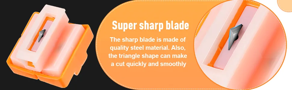 6 Pieces Paper Cutter Replacement Blades Paper Trimmer Blades Refill Craft Paper Cutting Replacement Blades for A4 Paper Cutter (Orange) - product information 2