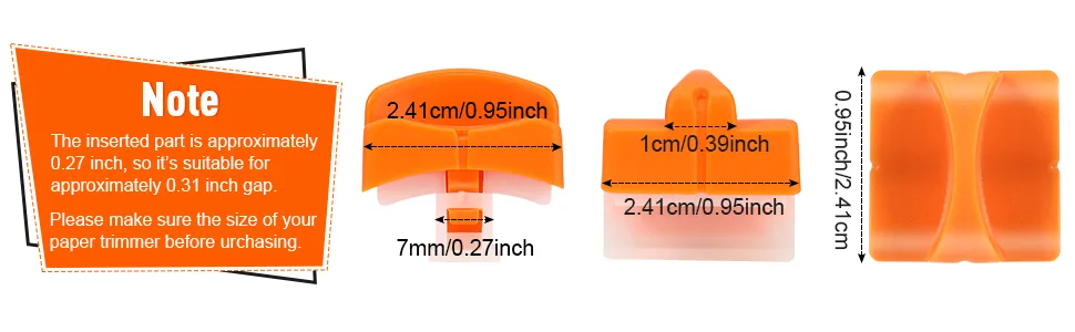 6 Pieces Paper Cutter Replacement Blades Paper Trimmer Blades Refill Craft Paper Cutting Replacement Blades for A4 Paper Cutter (Orange) - product information 4