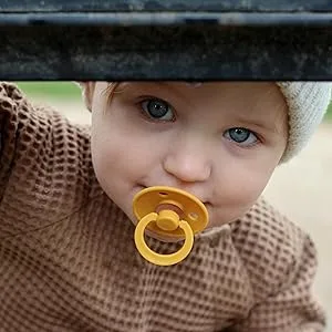 BIBS Supreme Baby Pacifiers | BPA-Free Silicone Pacifier | Made in Denmark | Set of 2 Soothers (Mustard  6-18 Months) - bibs sample 2