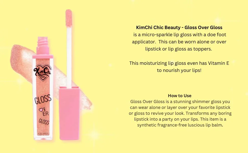 Kimchi Chic Gloss Over Gloss - Peach Shimmer - kimchi chic beauty Makeup Cosmetics Foundation Lipstick Eyeshadow Mascara Highlighter Cruelty-free
