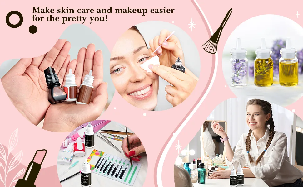 44 Pieces Eyelash Glue Replacement Eyelash Glue Bottle Nozzle Caps Lash Bottle Plug Mouth Tips Eyelash Glue Bottle Plug Glue Bottle Pins Blocking Needle for Home Salon Eyelash Extensions Tools - product information 4