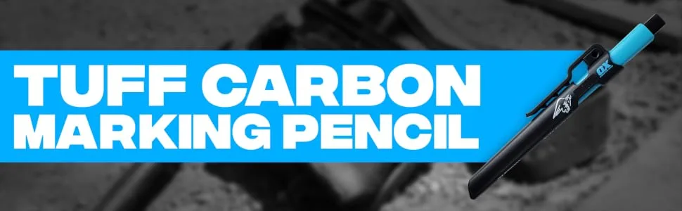 OX Tools Pro Tuff Carbon Marking Pencil | Pencil Holder with Sharpener & Belt Clip | Carpentry Carpenter Construction Pencil | OX-P503201 Pencil   Single - TUFF Carbon Marking Pencil
