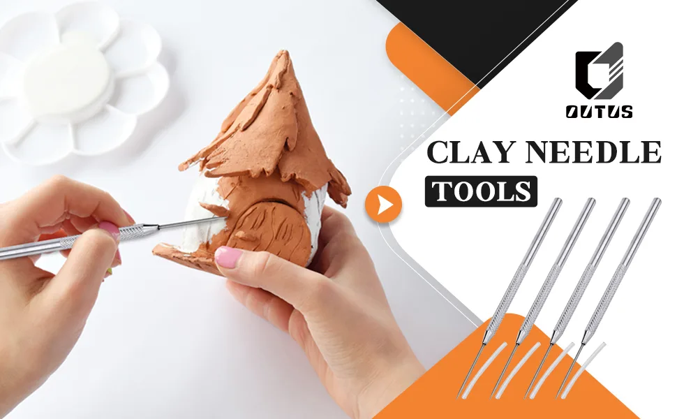 Clay Needle Tools Ceramic Detail Tools Pottery Sculpture Needle Detail Tools Modeling Clay Tool Kit (8 Pieces) - product information 1
