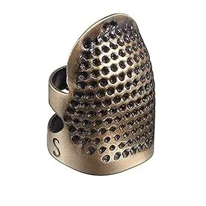 AXEN 4 Pieces Sewing Thimble  Metal Dazzle Gold Sewing Thimble Finger Protector  Accessories DIY Sewing Tool  Two Size 4 Pieces S&M 1.Colorful Dazzle - product information 3