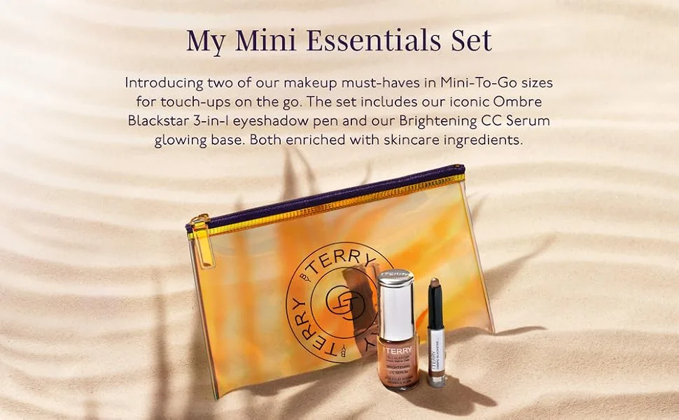 By Terry My Mini Essentials Set | 3 in 1 Eyeshadow Pen & Brightening CC Serum | Travel Size - By Terry my mini essentials set makeup cc serum ombre blackstar