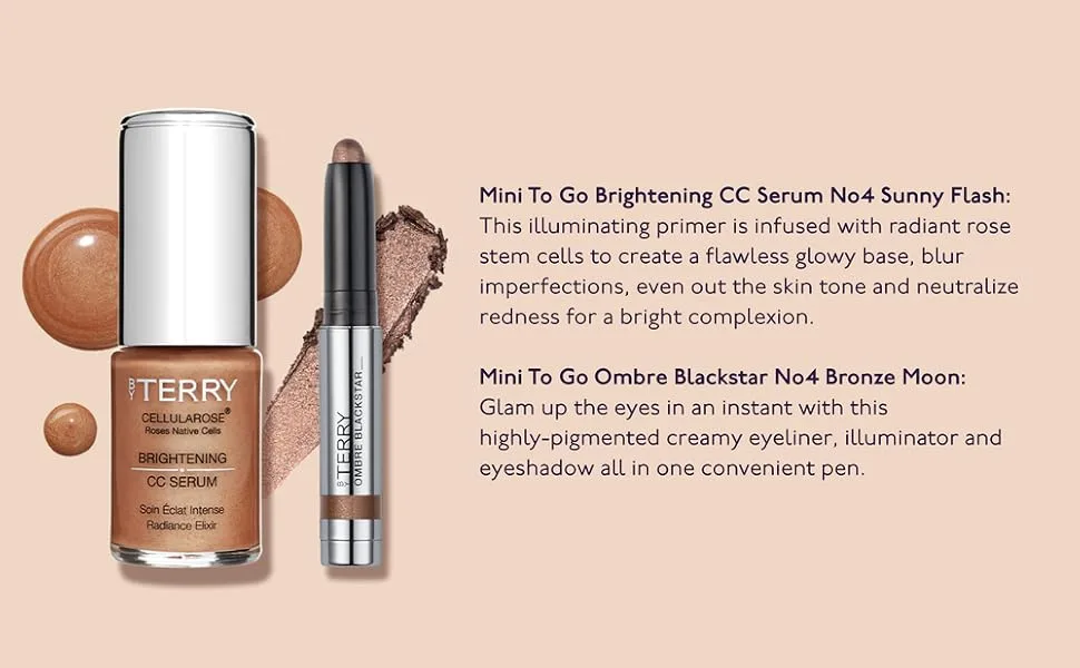 By Terry My Mini Essentials Set | 3 in 1 Eyeshadow Pen & Brightening CC Serum | Travel Size - By Terry my mini essentials set makeup cc serum ombre blackstar