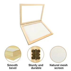 Worown Plastic Paper Making Frame Kit Papermaking Mould  5 x 7 Inch Paper Screen for DIY Paper Making Craft - Details display