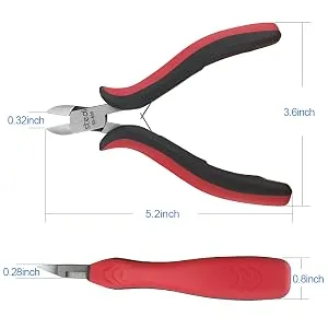 stedi 5-Inch Mini Flush Cutter for Jewelry Making  Clean Cut Precision Wire Cutters  Side Cutting Pliers Ultra Sharp & Powerful for Jewelry  Crafts  DIY  Electronics  Model Making Side Cutting Pliers(red) - Side Cutting Pliers