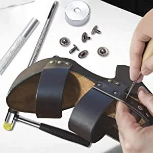 72 Pieces (18Sets) Snap Fastener Kit Tool 15MM Snap Button kit Snaps for Leather Leather Snaps and Fasteners Kit for High-Grade Metal Material Snaps for Bag  Jeans  Clothes  Fabric (Black) - Snap