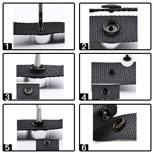 72 Pieces (18Sets) Snap Fastener Kit Tool 15MM Snap Button kit Snaps for Leather Leather Snaps and Fasteners Kit for High-Grade Metal Material Snaps for Bag  Jeans  Clothes  Fabric (Black) - Snap Fastener Kit