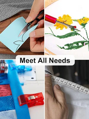 SEBIDER Sewing Pinking Shears for Fabric 9.3 Dressmaking Zig Zag Crafts Scissors Decorative Edge Sewing Quilting Kit with Seam Rippers Sewing Clips Thread Snips Tape Measure(10pcs) - Meet all needs
