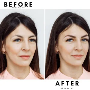ARYANA NEW YORK Eyebrow Stamp Stencil Kit | Waterproof Brow Pomade Stamp and Shaping Kit - 1 Step brow Stamp On Eyebrows for Perfect Brow | Reusable Brow Stencil (Chocolate) - EBONY