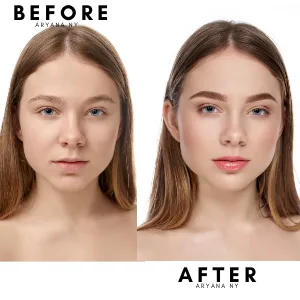 ARYANA NEW YORK Eyebrow Stamp Stencil Kit | Waterproof Brow Pomade Stamp and Shaping Kit - 1 Step brow Stamp On Eyebrows for Perfect Brow | Reusable Brow Stencil (Chocolate) - SOFT