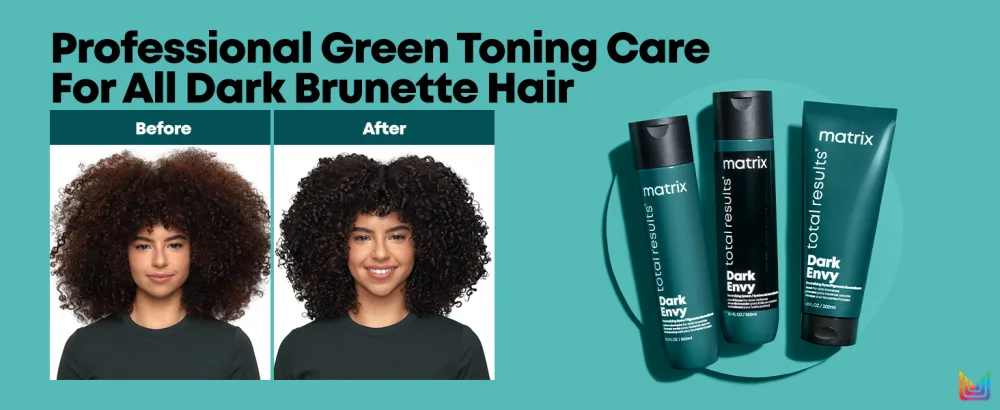 Matrix Dark Envy Custom Neutralization Mask for Dark Brown or Black Hair  16.9 fl. oz - matrix total results dark envy green shampoo conditioner hair care