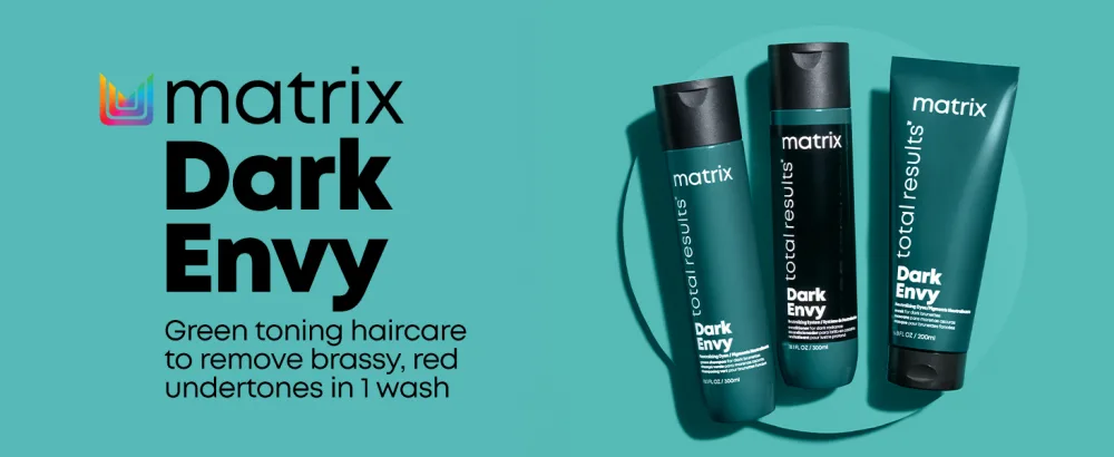 Matrix Dark Envy Custom Neutralization Mask for Dark Brown or Black Hair  16.9 fl. oz - matrix total results dark envy green shampoo conditioner hair care