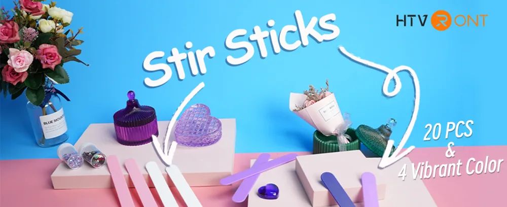 HTVRONT Stir Sticks for Epoxy Resin  20PCS PVC Mixing Sticks  4 Colors Reusable Plastic Stirring Sticks for Mixing Resin  Epoxy  Liquid  Paint  Molds  DIY Crafts - Stir Sticks for Epoxy Resin