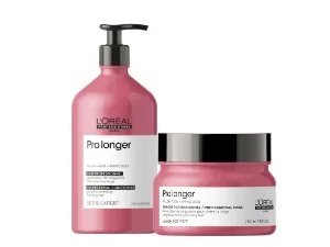 L'Oreal Professionnel Pro Longer Thickening Conditioner | Reduces Breakage & Appearance of Split Ends| Adds Volume & Shine | For Thin & Fine Hair Types | 16.9 Fl. Oz. - Pro Longer Conditioner and Mask