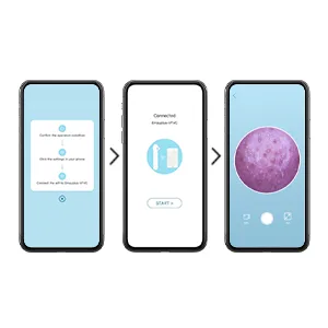 Emay Plus Visual Facial Blackhead Vacuum Cleaner with Cooling and Heating Compress Functions  10X Real Time Camera Monitoring Pore Cleaner with 4 Interchangeable Heads - How to Connect