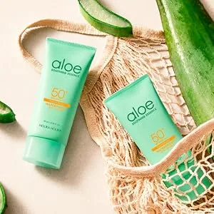 Holika Holika Aloe Soothing SPF 50+ Essence Waterproof Sun Gel Face & Body - 3.38 Fl Oz - product information 10
