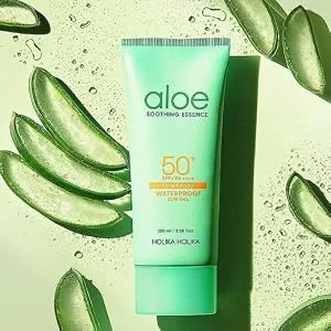 Holika Holika Aloe Soothing SPF 50+ Essence Waterproof Sun Gel Face & Body - 3.38 Fl Oz - product information 2