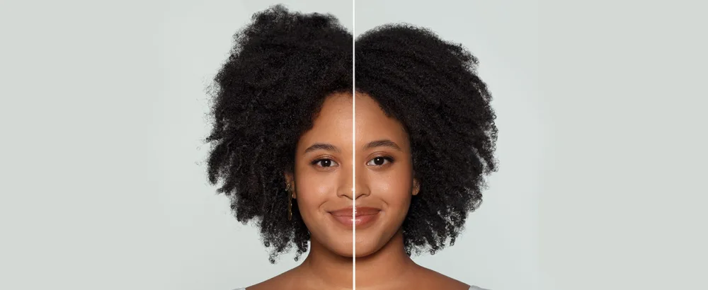 DevaCurl Leave-In Decadence  Moisturizing Leave-In Conditioner  Green Oasis  8 fl. oz. - Before and After
