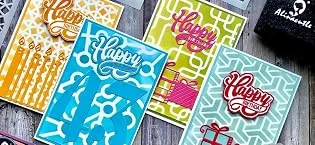 Alinacutle Silkscreen Stencil Reusable Self-Adhesive Silk Screen Printing  Sentiments Template for Printing on Wood/Fabric/Paper  8.5 x 11 (Farm Fresh Christmas Trees) - ALINACUTLE DIE CUT