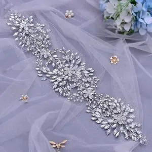 GAODESI Wedding Headband Rhinestone Bridal Hair Pieces Lengthen Wedding Hair Accessories for Brides - wedding