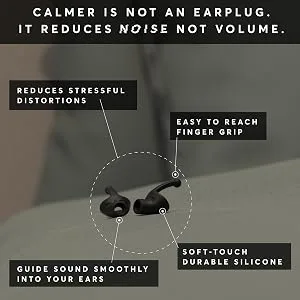 Flare Calmer Night Mini   Small Sleeping Ear Plugs Alternative   Reduce Annoying Noises Without Blocking Sound   Extra Soft Reusable Silicone   Black - night