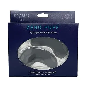 SpaLife Men's Under-Eye Strips ZERO PUFF - 6 Treatments (Charcoal + Vitamin C) - SpaLife Men
